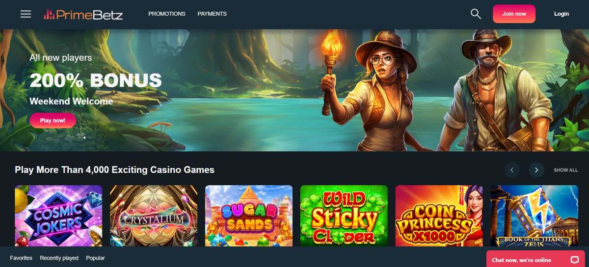 PrimeBetz Casino Background